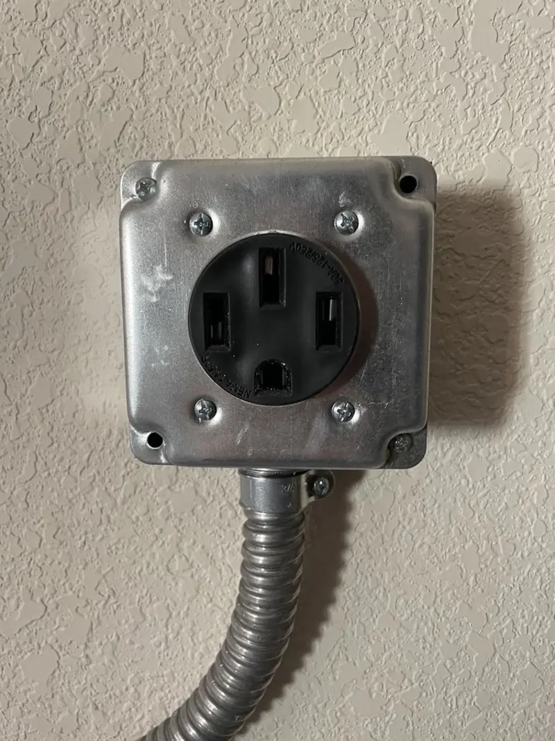 NEMA 14-50 outlet installed for Electrical Panel Upgrade in Ada